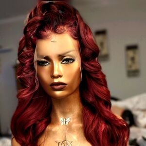 Lace front human hair wig custom